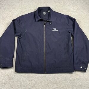 Cutter & Buck Jacket Mens L Navy Penn State CB WeatherTec Full Zip Windbreaker